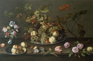 Still Life of Fruit, Flowers and Shells